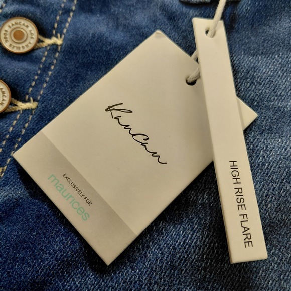 KanCan Jeans Women 29 Flare Button Fly High Rise Medium Wash Stretch Denim 29x34 - Picture 12 of 16